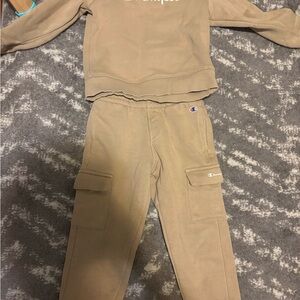 Champion Kids Tan Sweatsuit with Cargo Pockets